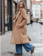 Dámsky prechodný hnedý oversize kabát FashionStreet NY0767z
