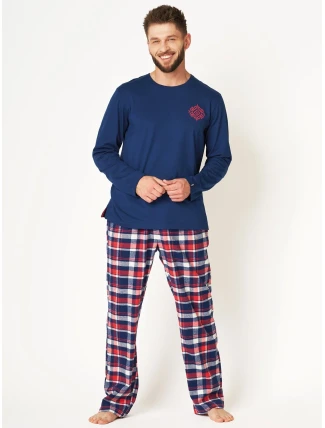 Kľúč MNS 613 B24 Flanelové pánske pyžamo M-2XL Kľúč MNS 613 B24 Flanelové pánske pyžamo M-2XL