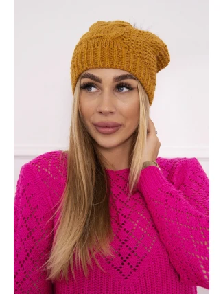 Sandra K210 horčicová fleecová čiapka