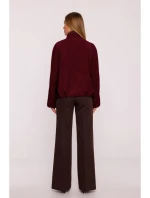 M885 Látkový kabát - bordová