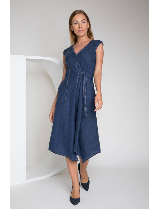 Deni Cler Milano Dress W-Dc-3275-0M-G7-56-1 Blue
