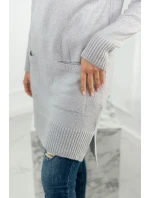 Sveter so stojačikom svetlo šedý