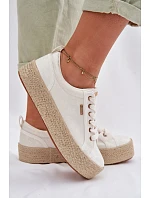 Dámske espadrilky Tenisky na platforme Big Star TT274346 Ecru