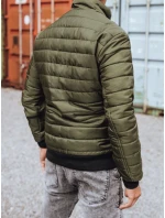 Pánska prechodná prešívaná zelená bunda FashionStreet TX3408z Pánska prechodná prešívaná zelená bunda FashionStreet TX3408z