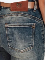 Dámske skinny push up džínsy modré FashionStreet UY2803