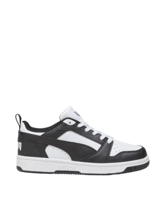 Puma Rebound V6 Lo Mid biela a čierna 393833 01 Puma Rebound V6 Lo Mid biela a čierna 393833 01