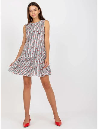 Šaty LK SK 506962.35P biela a čierna