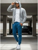 Modré pánske tepláky FashionStreet UX3632
