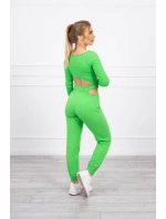 Sada s blúzkou top zelená neónová