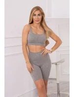 Športový set top + legíny šedá Športový set top + legíny šedá