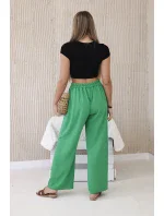 Nohavice so širokými nohavicami zelené Nohavice so širokými nohavicami zelené