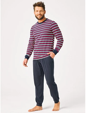 Pyžamo Key MNS 365 B26 s dlhými rukávmi, veľkosti M–2XL