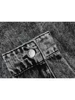 Čierna džínsová bunda s kapucňou (POP7015-K)