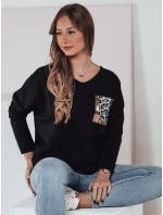 GLAMZONE dámska oversize blúzka s potlačou čierna FashionStreet RY2682 GLAMZONE dámska oversize blúzka s potlačou čierna FashionStreet RY2682