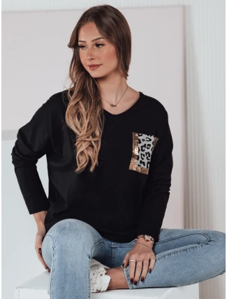 GLAMZONE dámska oversize blúzka s potlačou čierna FashionStreet RY2682 GLAMZONE dámska oversize blúzka s potlačou čierna FashionStreet RY2682