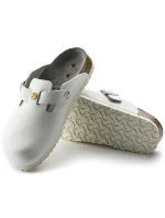 Birkenstock dámske žabky Boston ESD white natural leather medical narrow (0061378) dámske Birkenstock dámske žabky Boston ESD white natural leather medical narrow (0061378) dámske
