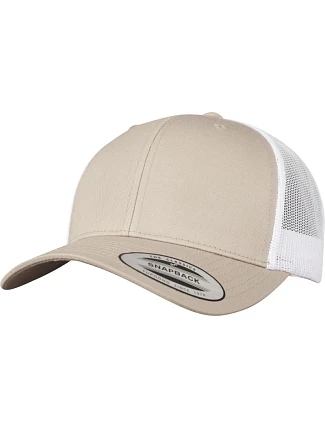 Flexfit 6606/6606T 6-panelová vintage čiapka „Trucker“ 55.6606 khaki/biela Flexfit 6606/6606T 6-panelová vintage čiapka „Trucker“ 55.6606 khaki/biela