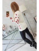 Vianočný sveter s medvedíkom vo farbe ecru