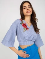 Blúzka LK BZ 506243.78 biela a tmavo modrá