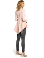 Asymetrický frak s golierom a zapínaním na gombíky M165 - čierny - Moe Asymetrický frak s golierom a zapínaním na gombíky M165 - čierny - Moe