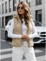 Dámska prešívaná vesta LIKEHUGS beige FashionStreet TY4979 Dámska prešívaná vesta LIKEHUGS beige FashionStreet TY4979
