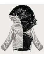 Čierna/béžová dámska bunda (BH-2204) Čierna/béžová dámska bunda (BH-2204)