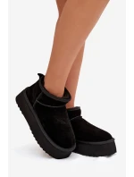 Ženské sněhule z přírodního semiše černé Mairene