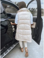 Dámska prešívaná vesta MARIEL ecru FashionStreet TY3014