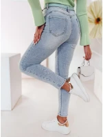 Dámske džínsové nohavice so srdiečkami JENIVIA modré FashionStreet UY2482