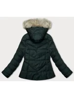 Dámska krátka prešívaná zimná bunda J Style army (5M3153-136)