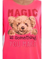 Blúzka s potlačou Magic pink neón Blúzka s potlačou Magic pink neón