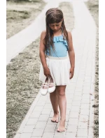 Lakierowane Balerinki Dziecięce Z Paseczkami Beżowe Margenis