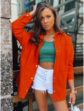 Dámska oranžová košeľová bunda CALIFORNICATION FashionStreet TY3523z Dámska oranžová košeľová bunda CALIFORNICATION FashionStreet TY3523z