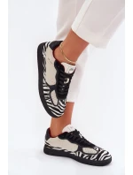 Sneakersy Damskie Daniel Lopez Just Dare SS2D4015 Zebra Beżowe