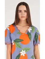 Dámska nočná košeľa s krátkym rukávom Pomaranče
