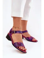 Sandále na podpätku model 213022 Krok vo veľkom štýle Sandále na podpätku model 213022 Krok vo veľkom štýle