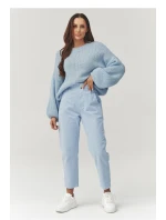 Šnúrové nohavice model 223244 Makadamia