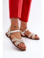 Dámske ploché sandále S.Barski beige