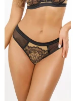 Dámske tangá Brasiliana V-11845 Black with beige - Axami
