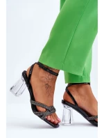 Sandále na podpätku model 177715 Step in style