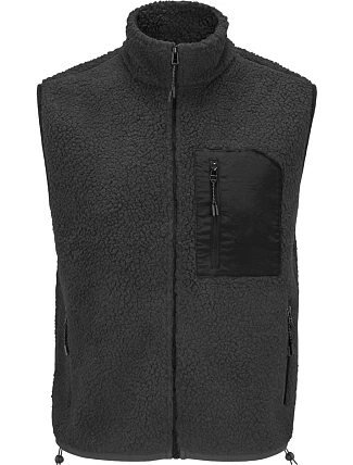 SOL'S Fury Bodywarmer – fleecová vesta Sherpa 25.4041, uhlíkovosivá/čierna SOL'S Fury Bodywarmer – fleecová vesta Sherpa 25.4041, uhlíkovosivá/čierna