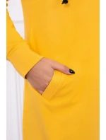 Mikina s kapucňou v horčicovej farbe