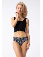 Klasické čierne nohavičky so vzorom Paisley Simple - Julimex