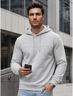 Pánska sivá mikina FashionStreet BX5471 Pánska sivá mikina FashionStreet BX5471