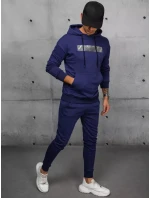 Pánske tmavomodré tepláky FashionStreet AX0695