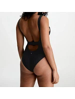 Dámske jednodielne plavky Monogram Rib KW0KW02151-BEH - Calvin Klein