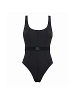Dámske jednodielne plavky Monogram Rib KW0KW02151-BEH - Calvin Klein