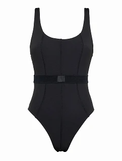 Dámske jednodielne plavky Monogram Rib KW0KW02151-BEH - Calvin Klein