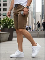 FashionStreet pánske hnedé džínsové šortky SX2573