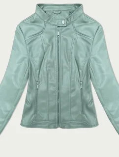 Dámska krátka bunda so stojačikom v mätovej farbe J Style (11Z8127)